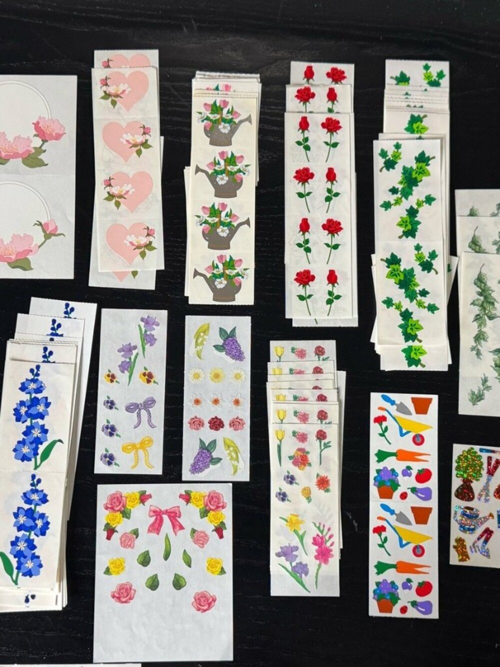 Creative Memories 80+ Sticker & 16 Great Lengths Lot Flowers-Gardening-Greenery